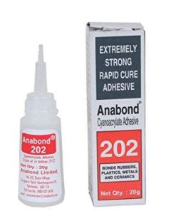 Anabond 202 Cynoacrylate Adhesive , 20 gm-Adhesive-Anabond-Helmetdon