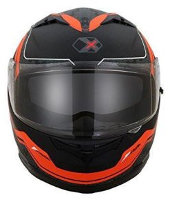 Axor Stealth EXIGE Full Face Helmet (Dull Black/Orange, M)-Helmets-AXOR-M-Helmetdon