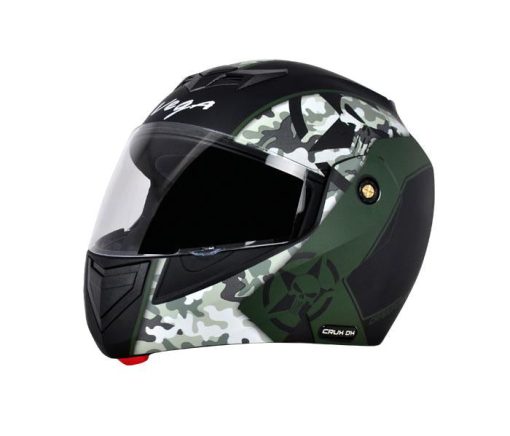 Crux DX Camouflage Dull Black Battle Green Helmet-Helmets-Vega-M-Helmetdon
