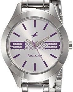 Fastrack Analog Silver Dial Women's Watch-NK6153SM01-Watch-Fastrack-Helmetdon