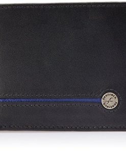 Fastrack Black and Blue Men's Wallet (C0368LBK01)-Luggage-Fastrack-Helmetdon