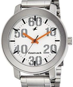 Fastrack Casual Analog White Dial Men's Watch -NK3121SM01-Watch-Fastrack-Helmetdon