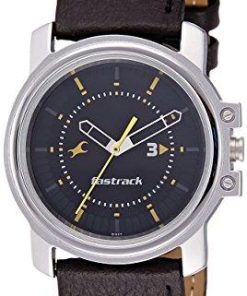 Fastrack Economy Analog Black Dial Men's Watch - 3039SL02-Watch-Fastrack-Helmetdon