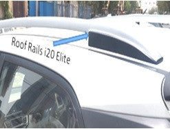 Kardzine Roof Rails For Hyundai i20 Elite (Painted Black & silver)-car accessories-kardzine-Helmetdon