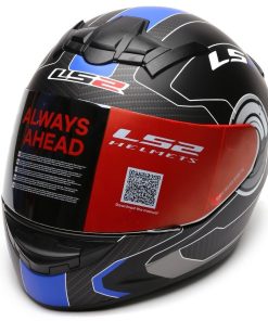 LS2 FF 352 Atmos Black Blue Matt Helmet-Helmets-LS2-L-Helmetdon