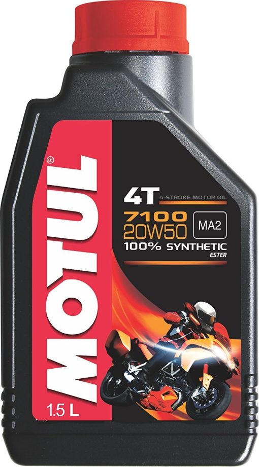 Motul 7100 4T 20W-50 API SN Synthetic Petrol Engine Oil for Bikes (1.5 L)-Lubricant-Motul-1.5 L-Helmetdon