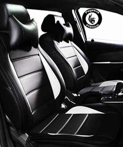 PegasusPremium Pu Leather Car Seat Cover Black White For Tata Nexon-PegasusPremium-Helmetdon