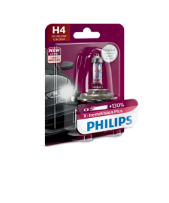 Philips 12342XVPB1 H4 X-treme Vision Plus Car Headlight Bulb (12V, 60/55W)-Bulbs-Philips-Helmetdon