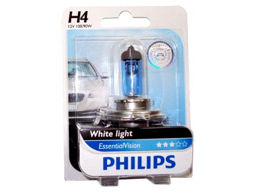 Philips 12569EVB1 H4 Essential Vision Headlight bulb (12V, 100/90W)-Bulbs-Philips-Helmetdon