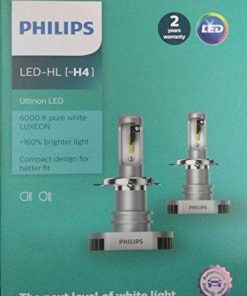 Philips H4 Ultinon LED 6000K P-43t (Set of 2)-Bulbs-Philips-Helmetdon
