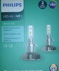 PHILIPS H7 LED Ultinon 6000K (Set of 2)-Bulbs-Philips-Helmetdon