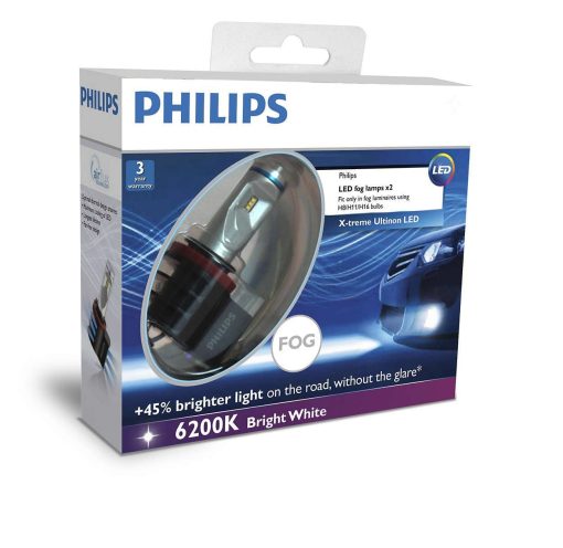 PHILIPS H8/H11/H16 X-treme Ultinon LED Fog Lamp (Set of 2)-Bulbs-Philips-Helmetdon