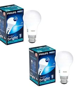 Philips Stellar Bright 14 Watt LED Bulb, Base B22 (Cool Day Light, Pack of 2)-Lighting-PHILIPS-Helmetdon