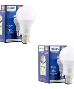 Philips Stellar Bright 16 Watt LED Bulb | Base B22 (Cool Day Light, Pack of 2)-Lighting-Philips-Helmetdon