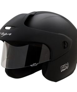 Vega Buds Junior Open Face Helmet for Kids-Helmets-Vega-50-54 CM Kids-Black-Helmetdon