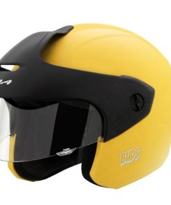 Vega Buds Junior Open Face Helmet for Kids-Helmets-Vega-50-54 CM Kids-Yellow-Helmetdon