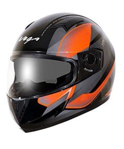 Vega Cara D/V Attitude Black Orange Helmet (Clear Visor)-Helmets-Vega-Helmetdon