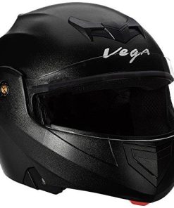 Vega Crux Flip-up Helmet (Black, L)-Automotive Parts and Accessories-Vega-Helmetdon