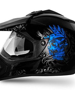 Vega Off-Road Ranger Full Face Helmet-Helmets-Vega-M (Head Size 57 to 59 cm)-Black n Blue-Helmetdon