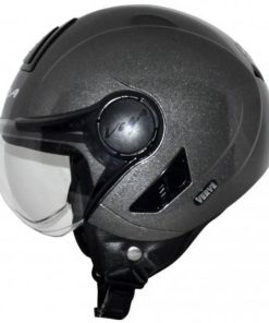 Vega Verve Open Face Helmet For Ladies-Helmets-Vega-M (Head Size 57 to 59 cm)-Anthracite-Helmetdon