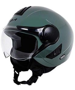 Vega Verve Open Face Helmet For Ladies-Helmets-Vega-S (Head Size 55 to 57 cm)-Army Green-Helmetdon