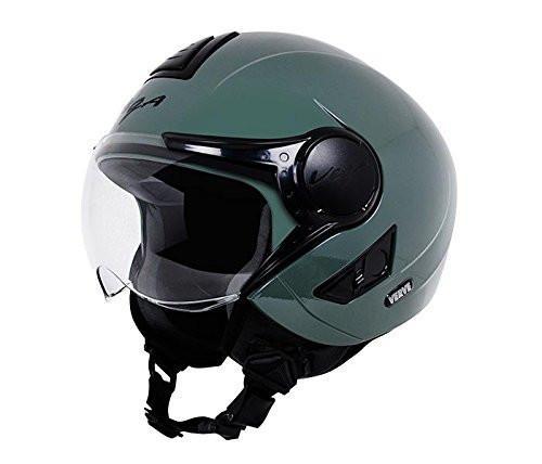 Vega Verve Open Face Helmet For Ladies-Helmets-Vega-S (Head Size 55 to 57 cm)-Army Green-Helmetdon