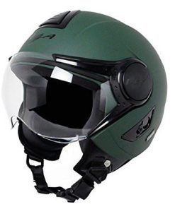 Vega Verve Open Face Helmet For Ladies-Helmets-Vega-S (Head Size 55 to 57 cm)-Dull Army Green-Helmetdon
