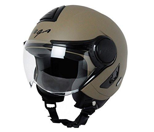 Vega Verve Open Face Helmet For Ladies-Helmets-Vega-S (Head Size 55 to 57 cm)-Dull Desert Storm-Helmetdon