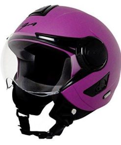 Vega Verve Open Face Helmet For Ladies-Helmets-Vega-S (Head Size 55 to 57 cm)-Dull Purple-Helmetdon