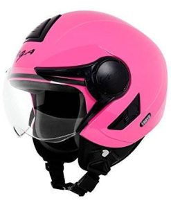 Vega Verve Open Face Helmet For Ladies-Helmets-Vega-S (Head Size 55 to 57 cm)-Pink-Helmetdon