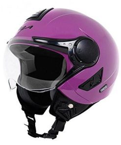 Vega Verve Open Face Helmet For Ladies-Helmets-Vega-S (Head Size 55 to 57 cm)-Purple-Helmetdon