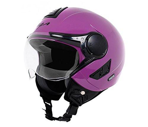 Vega Verve Open Face Helmet For Ladies-Helmets-Vega-S (Head Size 55 to 57 cm)-Purple-Helmetdon
