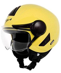Vega Verve Open Face Helmet For Ladies-Helmets-Vega-S (Head Size 55 to 57 cm)-Yellow-Helmetdon